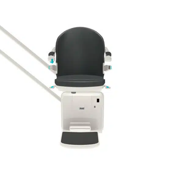 Handicare curved stairlift 2000 smart slate front 2 1499327468