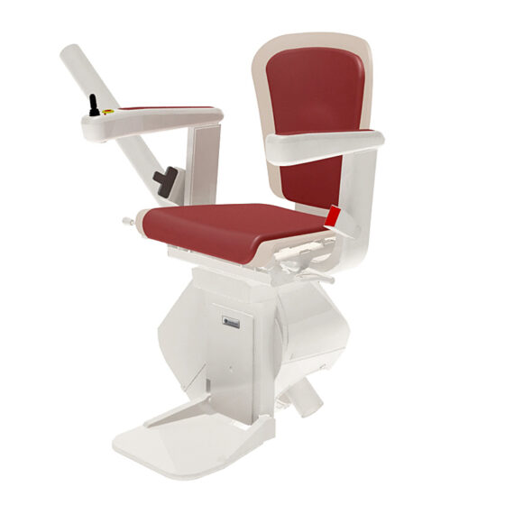 Handicare stairlift Freecurve  alliance bordeauxred side 1588591618