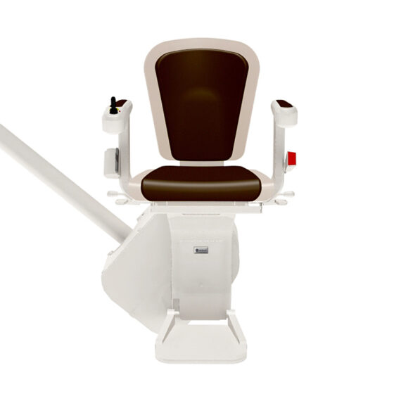 Handicare stairlift Freecurve alliance cocoabrown front 1588591618