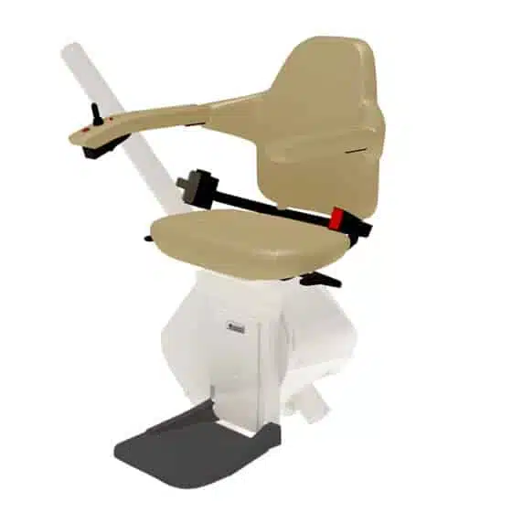Handicare stairlift Freecurve classic beige side 1588225276