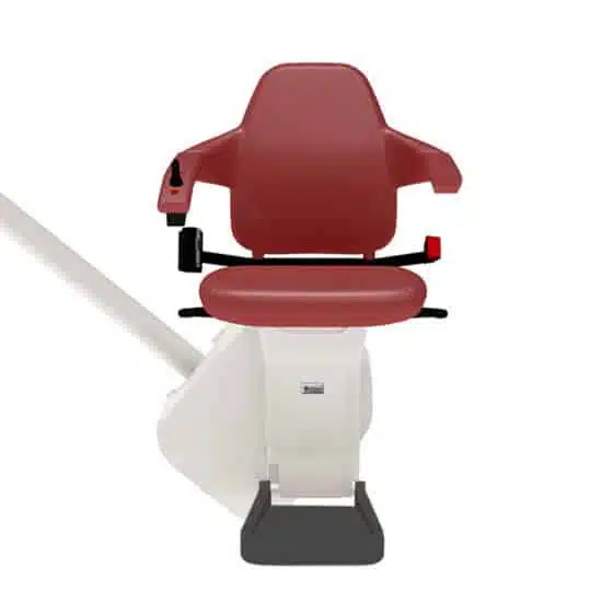 Handicare stairlift Freecurve classic bordeauxred front 1588225277