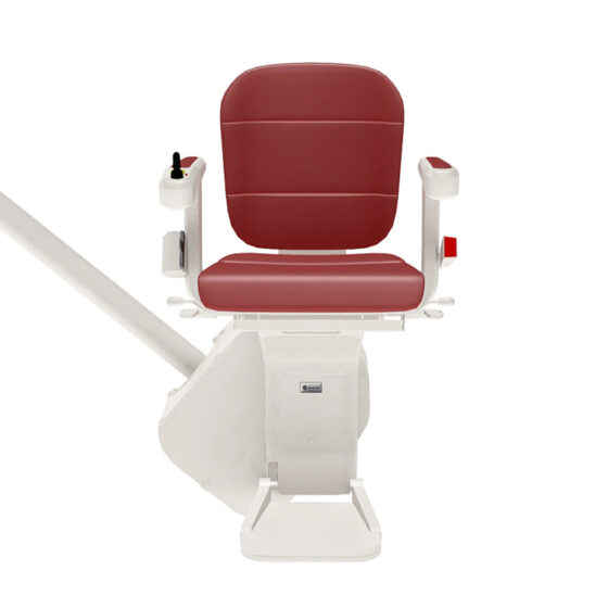 Handicare stairlift Freecurve elegance bordeauxred front 1588591502