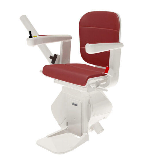 Handicare stairlift Freecurve elegance bordeauxred side 1588591502