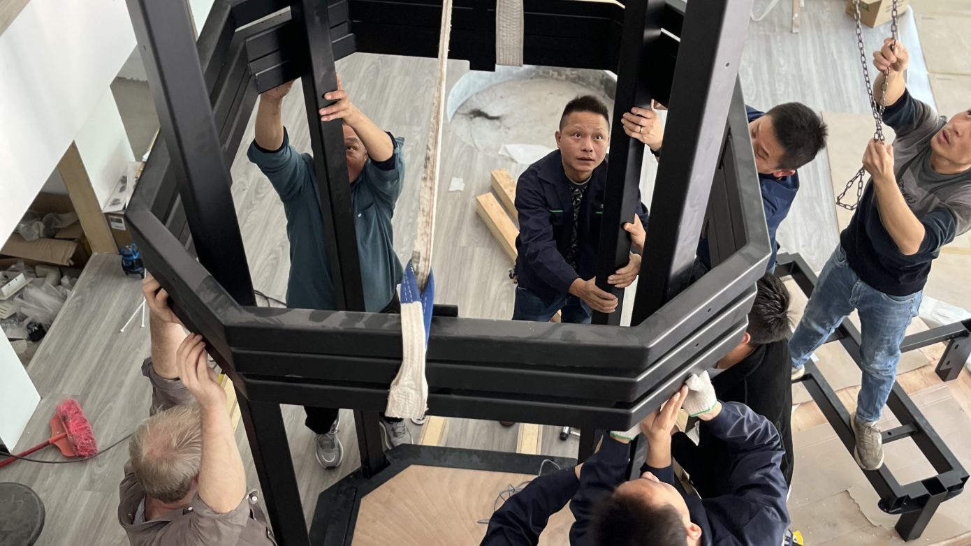 Vuelift elevator Installation Training at Savaria Showroom in Huizhou China 2023