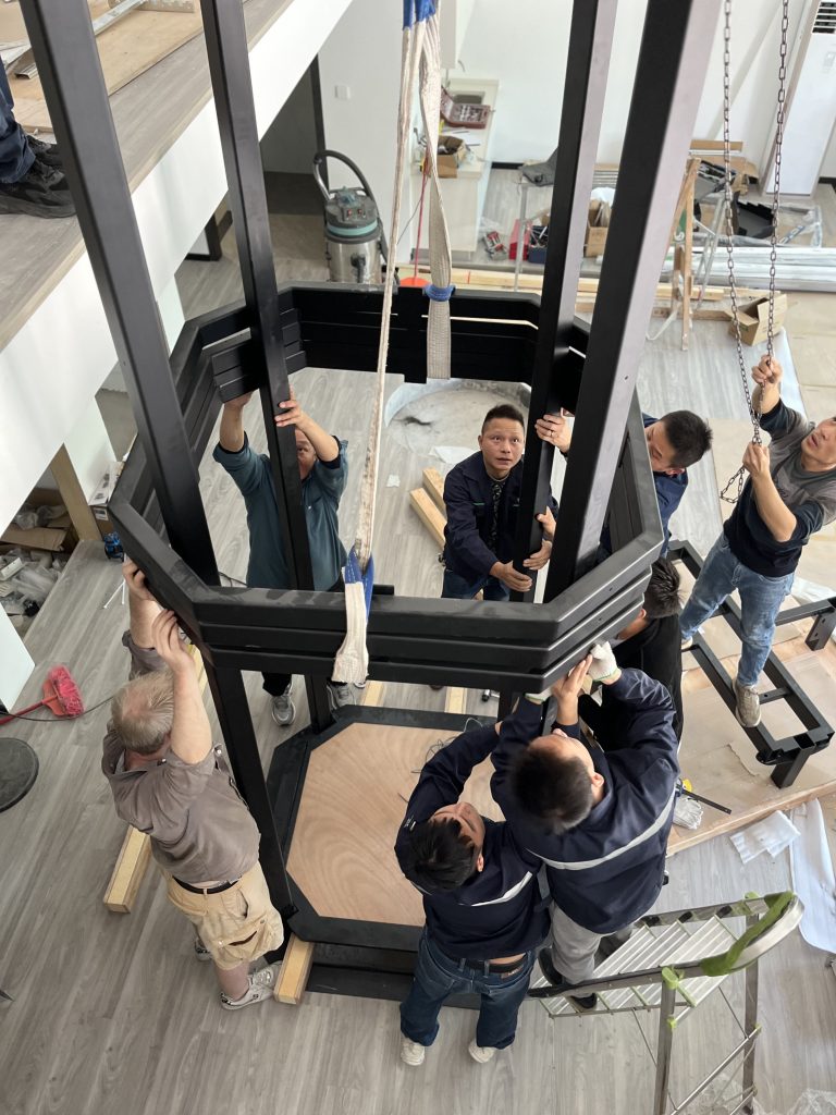 Vuelift elevator Installation Training at Savaria Showroom in Huizhou China 2023